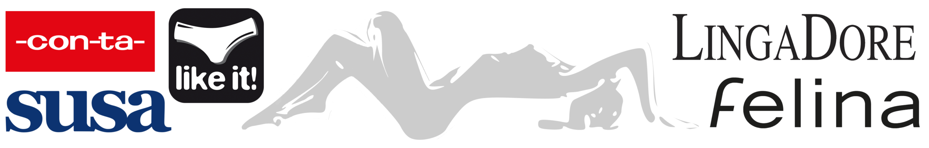 Logo-Mix Dessous-Unterwäsche © susa, conta, likeit!, Felina, LingaDore für Anne Lautenbach - bei a-bis-h.de